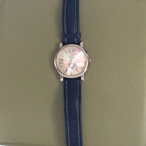 Stainless Invicta watch w/ mother of pearl dial